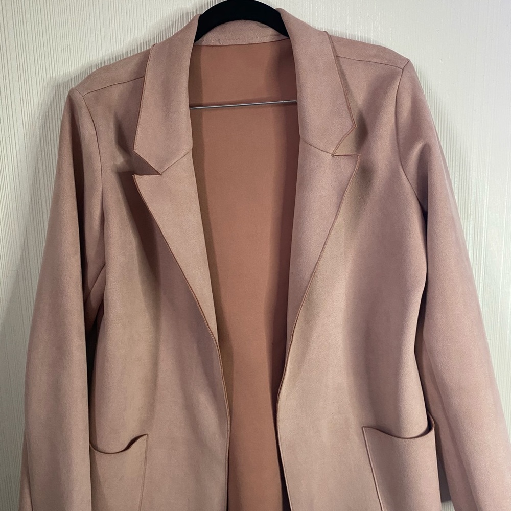 Zara Pink Suede Blazer